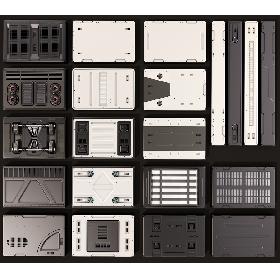 Sci Fi Panels KitBash model